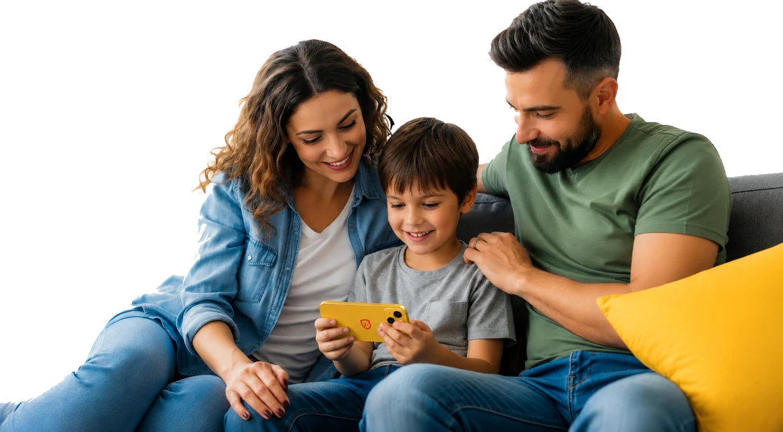 Family using Zippy together